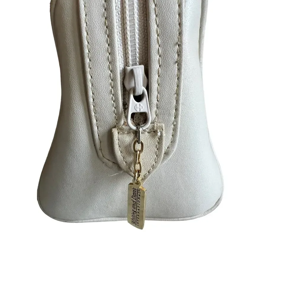 Vintage Whiting & Davis off white mesh Top Handle Bag
